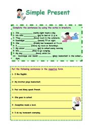 English Worksheet: Simple Present