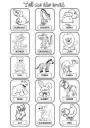 English Worksheet: Tell me the truth (animal description 2/2)