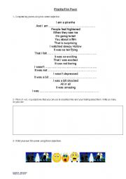 English worksheet: Film Poem