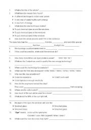 English worksheet: Windows to trap electricity