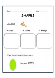 English worksheet: Shapes Worksheet