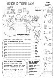 English Worksheet: THERE IS / THERE ARE