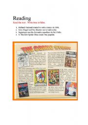 English Worksheet: the comic history