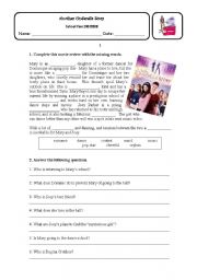 English Worksheet: Another Cinderella Story Handout