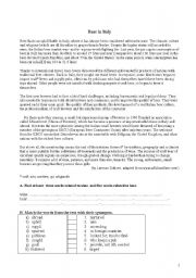 English worksheet: Beer in Italy