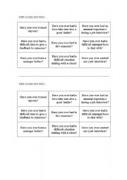 English worksheet: Present Perfect - Find someone who (Business Situation)