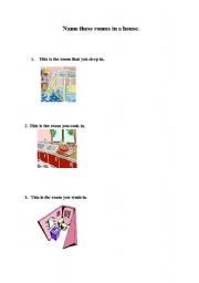 English Worksheet: rooms