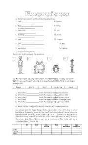 English Worksheet: Superlatives