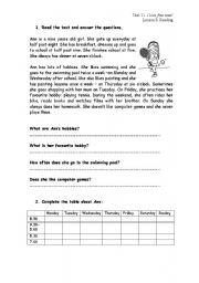 English Worksheet: FREE TIME