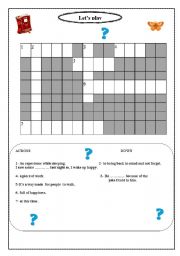 English worksheet: Crossword