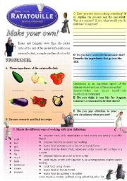 English Worksheet: Ratatouille - Make your own! (3/3)