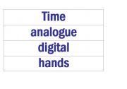 English worksheet: time flashcards