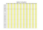 English worksheet: Alphabet Progress Tracking Sheet