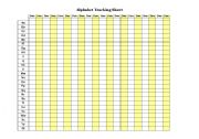 English Worksheet: Alphabet Progress Tracking Sheet