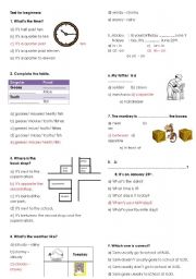English Worksheet: exams