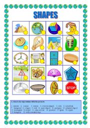 English Worksheet: SHAPES - MATCHING