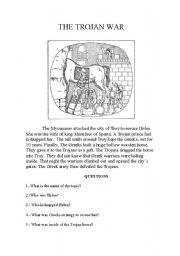 English Worksheet: The Troyan War