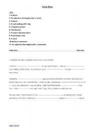 English worksheet: Funny story