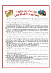 English Worksheet: POLITICALLY CORRECT Little Red Riding Hood