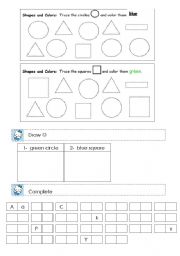 English worksheet: shapes