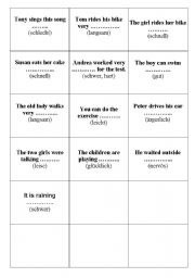 English worksheet: Training cards - Adverbs of manner