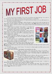 English Worksheet: My first job