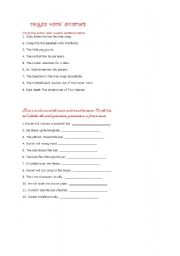 English Worksheet: VERBS AND TENSES