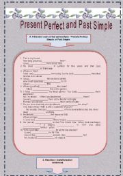 Present Perfect Simpe and Past Simple (2 pages)