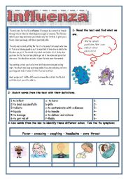 English Worksheet: The flu
