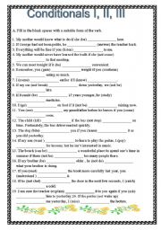 English Worksheet: Conditionals