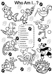 English Worksheet: Animals #3