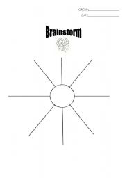 English worksheet: brainstorm graphic organizers - 2 designs