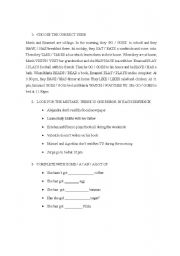 English worksheet: Grammar Exercises