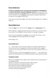 English Worksheet: Womens Rights 