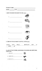 English worksheet: spell