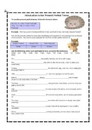 English Worksheet: Introduction to the present perfect tense