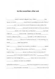 English Worksheet: Verb forms review