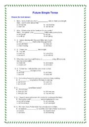 English Worksheet: Future Tense