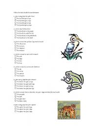 English Worksheet: Wild Animals