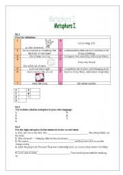 English worksheet: Idioms