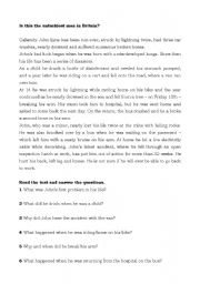 English worksheet: Calamity John Lynne