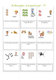 English worksheet: HOW MANY ?