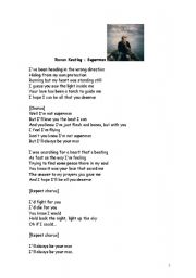 English Worksheet: song ronan keating: superman