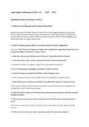 English Worksheet: question about Obama