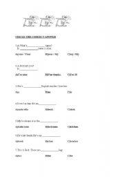 English Worksheet: revision test