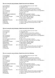 English Worksheet: match the jobs with their descriptions