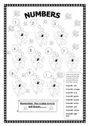 English Worksheet: numbers from 1 to 10