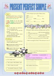 English Worksheet: Present perfect Simple