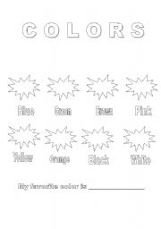 English Worksheet: Colors