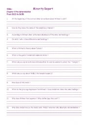 English worksheet: Minority Report